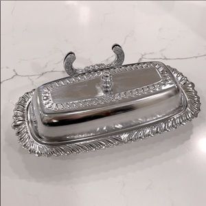 Vintage Irvinware Chrome Butter Dish